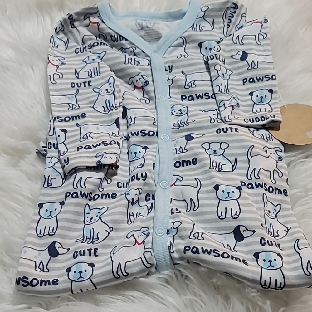 Cute Baby Onesie with Dog Print